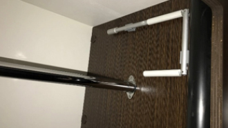 CIRRUS 820 - Rideau de douche et support à serviettes